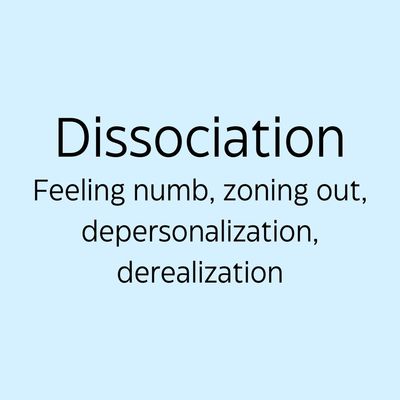 dissociation, dissociative disorders, feeling numb, zoning out, depersonalization, derealization